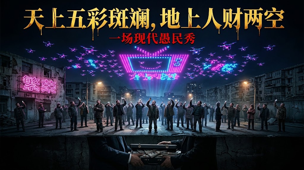 天上五彩斑斓，地上人财两空：一场现代愚民秀